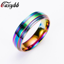 Rainbow Stainless Steel Ring for Women/Men 