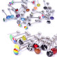 10pc Tongue Piercing Stainless Steel Barbell Bars  