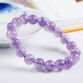10mm Genuine Natural Amethyst Bracelets For Women Crystal Gemstone Purple Round Bead Bracelet