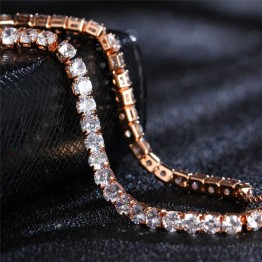 17KM Fashion Cubic Zirconia Tennis Bracelet & Bangle Adjustable Pulseras Mujer Charm Bracelet For Women Bridal Wedding Jewelry 