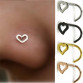 Stainless Steel Love Heart Nose Ring Nostril Hoop 