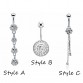 Surgical Steel l belly button rings Bar Piercing 