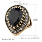 2018 Boho Big Black Stone Ring Antique Gold Mosaic Crystal Turkish Jewelry Vintage Red Wedding Rings For Women Accessories32857482153
