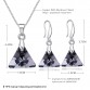 2018 Joyashiny Original Crystals From Swarovski  Triangle Pendant Necklaces Drop Earrings Jewelry Sets For Women Lovers Gift32859571978