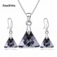 2018 Joyashiny Original Crystals From Swarovski  Triangle Pendant Necklaces Drop Earrings Jewelry Sets For Women Lovers Gift32859571978