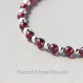5mm SMALL 100% Real. 925 Sterling Silver Natural RED Garnet Stone &Lucky Polished Ball BEAD Bracelet Thin DROP Shipping GTLS328