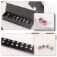 7Pairs/Set Crystals From SWAROVSKI Stud Earrings 7 Colors Weekly Jewelry For Women Girls Silver Color Simple Round Piercing32865420919