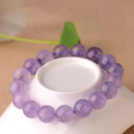 Amethyst Bracelet Brazil Lavender Style 6-14mm Jewelry Women Crystal Bracelet love Bracelets For Women Lover pulsera amatista