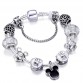 Animal Mickey Charm Bracelets & Bangles Women Jewelry Minnie Pink Bow-Knot Pendant Pandora Bracelet DIY Handmade for Girl Gift