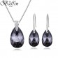 BAFFIN Genuine Crystals From SWAROVSKI Jewelry Sets Silver Color Waterdrop Pendant Necklace Dangle Earrings For Women Joyas 201832857273952