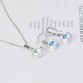 BAFFIN Simple Original Crystals From SWAROVSKI Round Pendants Necklace Drop Earrings Women Party Gifts Silver Color Jewelry Sets32860440664