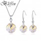 BAFFIN Simple Original Crystals From SWAROVSKI Round Pendants Necklace Drop Earrings Women Party Gifts Silver Color Jewelry Sets32860440664
