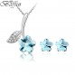 Baffin Original Crystals From SWAROVSKI Flower Pendant Necklace Stud Earrings Jewelry Sets For Women Girls Women&#39;s Day Joyas32794217200