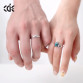 Cdyle Crystals from Swarovski Lovers Rings Set Fashion S925 Sterling Silver Jewelry for Engagement 2018 Star Female Wedding Blue32849655427