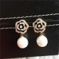 E50 Camellia Flowers pearls Luxury Famous Brand boucles d&#39;oreille Jewelry Earrings For Women32730022345
