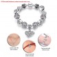 ELESHE Luxury Brand Women Bracelet 925 Unique Silver Crystal Charm Bracelet for Women DIY Beads Bracelets & Bangles Jewelry Gift