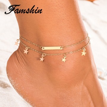 FAMSHIN Hot Jewelry Anklets for Women Foot Accessories Summer Beach Barefoot Sandals Bracelet ankle on the leg Female Ankle32865699544