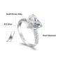 Fashion Jewelry Shaped Heart Zirconia Promise Ring Wedding Engagement Rings for Women Bijoux Femme Accessories Love Gifts CC048