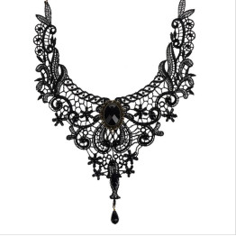 Fashion Necklaces For Women Beauty Girl Handmade Jewerly Gothic Retro Vintage Lace Necklace Collar Choker Necklace bib gem chain