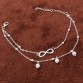 Fashion2 color Infinity Love Anklet Ankle Bracelet Jewelry Barefoot Sandals Beads Leg Chaine on Foot Anklets for Women Jewelry32910419979