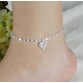 Fatpig Heart Anklet Bracelet Ankle On The Leg For Women Silver Barefoot Bohemian Crystal Love Sandals Ankle Strap Jewelery32865656204