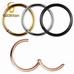 G23titan Rose Gold Color Septum Rings G23 Titanium Open Small Earrings Women Men Ear Nose Piercing Jewelry