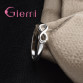 GIEMI Top Quality Big Promotion 8 Shape 925 Sterling Silver Rings For Women Men Simple Style Jewelry Accessories Free Shipping