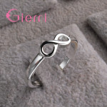 GIEMI Top Quality Big Promotion 8 Shape 925 Sterling Silver Rings For Women Men Simple Style Jewelry Accessories Free Shipping