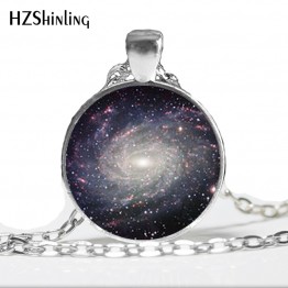 HZ--A21 Milky Way Galaxy Necklace  Handmade Jewelry Space Universe Galaxy Pendant HZ1