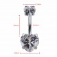 Heart Crystal Belly Button Rings Belly Bar Navel Piercing Jewelry Hot Summer Women Jewelry Navel Piercing Belly Nombril #243209