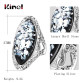 Kinel Luxury Colorful Shells Ring For Women Charm Artificial Coral Accessories Silver Color Oval Vintage Big Rings Drop Shipping32868683464