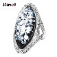 Kinel Luxury Colorful Shells Ring For Women Charm Artificial Coral Accessories Silver Color Oval Vintage Big Rings Drop Shipping32868683464