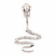 LNRRABC Rhinestones Body Jewelry Drop Tassel Navel Piercings Navel & Bell Button Rings Snake Shape Women Bikini Bijoux Bar