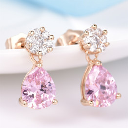 MOLIAM Famous Brand Earrings for Women Gold-Color Fashion Jewelry Crystals Zircon Drop Earrings Direct Selling MLE008