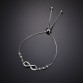 MissCyCy Luxurious Crystal Bracelet Silver Color Adjustable Infinity Charm Bracelets for Women Fashion Jewelry 2018 New