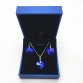 Ms Betti Crystal from Swarovski Ocean blue heart bridal jewelry set for women new season fashion 2018 wedding jewelry32852174047