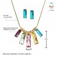 Neoglory MADE WITH SWAROVSKI ELEMENTS Crystal Jewelry Set Colorful Rectangle Design Necklace & Earrings Party Classic Lady1538856794