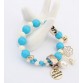 New Arrival Fashion Wrap Cuff Charms Crystal simulated Pearl Beads Hearts Elastic Force Bracelet For Women Jewelry Wholesale