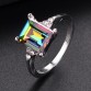 QCOOLJLY New Fashion 2018 Green Mystic Multicolor Ring Silver-color Ring 3 colors Wedding Accessories Engagement For Women32913633197