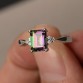 QCOOLJLY New Fashion 2018 Green Mystic Multicolor Ring Silver-color Ring 3 colors Wedding Accessories Engagement For Women32913633197