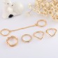 RscvonM 6 Pcs Punk style Midi ring sets Gold Color Knuckle Ring for women Finger ring Fashion accessories jewelry