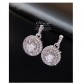 SALE 925 silverCarved Earrings Female Crystal from Swarovski New fashion earrings classic retro micro set hot jewelry