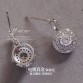 SALE 925 silverCarved Earrings Female Crystal from Swarovski New fashion earrings classic retro micro set hot jewelry32819206326