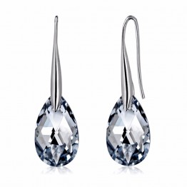 SALE New 925 silver Earrings Female Crystal from Swarovski New woman name earrings heart micro set hot Fashion jewelry