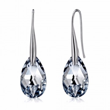 SALE New 925 silver Earrings Female Crystal from Swarovski New woman name earrings heart micro set hot Fashion jewelry32841998351
