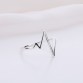 Todorova Fashion Jewelry Hot Selling Silver Lifeline Pulse Heartbeat Band Ring for Women Simple Vintage Accessories32802742355