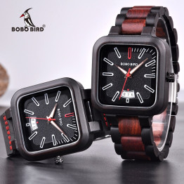 relogio masculino BOBO BIRD Wooden Watch Men New Luxury Design Quartz Watch Mens Great Gift Wristwatches in Wood Box V-R09 